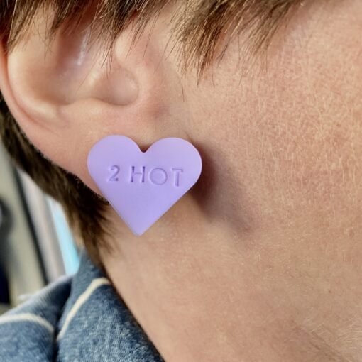 Ohrstecker „2 HOT - 4 YOU“ inkl. Naturkarton Schmucketui – Bild 4