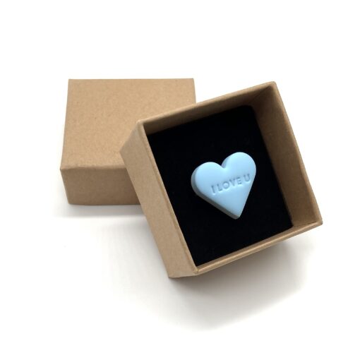 Ring „I LOVE U“ inkl. Naturkarton Schmucketui – Bild 2