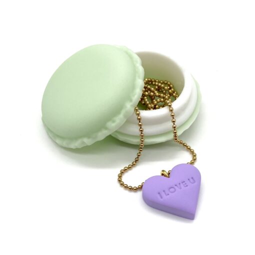 Halskette "I LOVE U“ inkl. Macaron Schmucketui