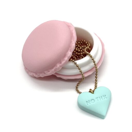 Halskette "NO THX“ inkl. Macaron Schmucketui